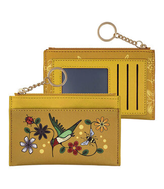 Native Northwest Zippered Card Wallet-Hummingbird Nenookaasi by Storm