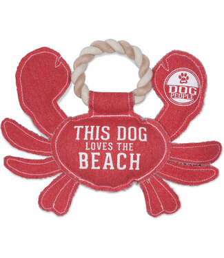 Pavillion Beach Dog 10.75inch x 8inch Canvas Dog Toy o