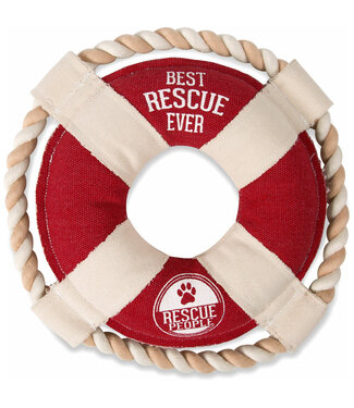 Pavillion Best Rescue Ever 10inch Canvas Dog Toy on Rope