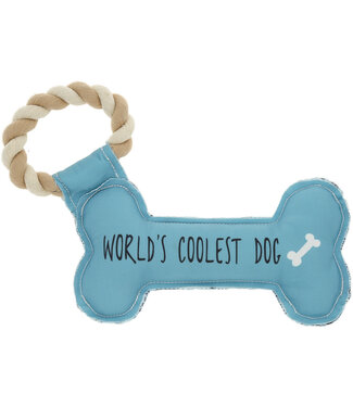 Pavillion Coolest Dog Canvas Dog Toy on a Rope