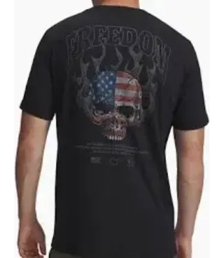Under Armour Inc Mens Freedom Fire Skull Tee Black