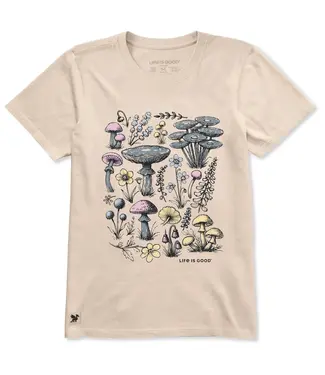 Life Is Good Womens Crusher Collection of Mush Birch White