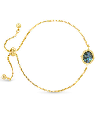 Amanda Blu Gold Abalone Blue Compass Bracelet