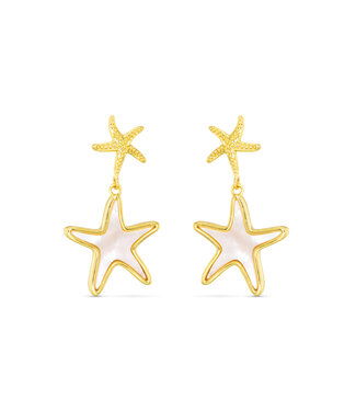 Amanda Blu Gold MOP Starfish Drop Earrings