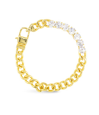 Amanda Blu Gold CZ Chain Bracelet