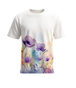 Cottn Curls Dancing Petals T-shirt White