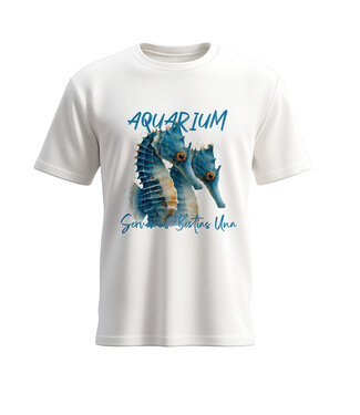 Cottn Curls Sea Horses T-shirt White