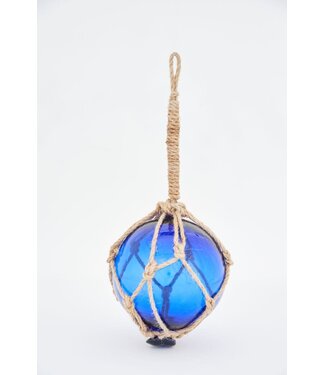 Batela USA Inc Glass Buoys With Jute Netting Med Navy