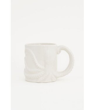 Batela USA Inc Octopus Mug Ceramic Cream 3.5in W-3.9in