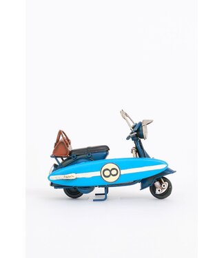 Batela USA Inc Scooter w Surf Boards Metal Blue and Turquoise L-4.5in-W-2.2in-H-2.9in
