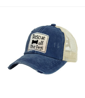 Brief Insanity Rescue All The Dogs Vintage Distressed Cap