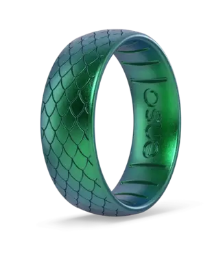 Enso Rings Etched Classic Silicone Ring Dragon Scale