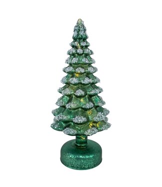 Gift Essentials 10inch LED Glass Sage Green Tree