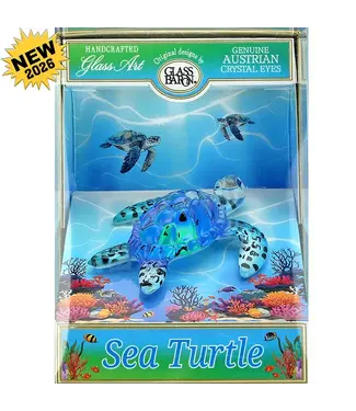 Glass Baron Sea Turtle Blue
