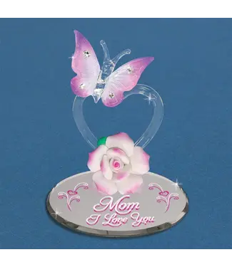 Glass Baron Butterfly Mom I Love You