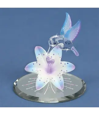 Glass Baron HUMMINGBIRD BLUE LILY 1