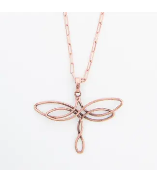 Howards Iselin Wire Wrapped Dragonfly Copper Necklace