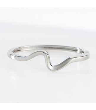 Howards Lumi Arc Hinged Cuff Bracelet Silver