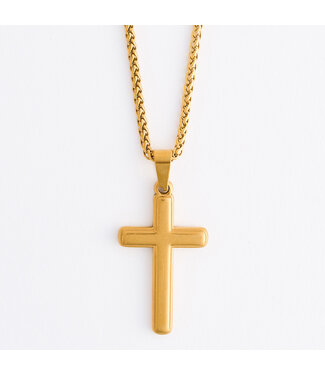 Howards Narelle Waterproof Unisex Wheat Chain Cross Gold