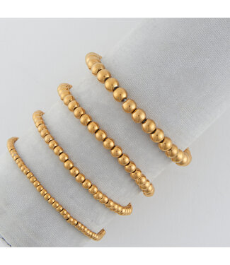Howards Narelle Waterproof Stretch Ball Bracelet Set Gold