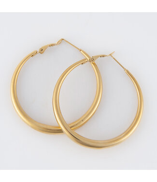 Howards Narelle Waterproof Chunky Hoop Earrings Gold