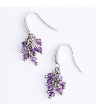 Howards Narelle Waterproof Genuine Amethyst Beaded Fringe