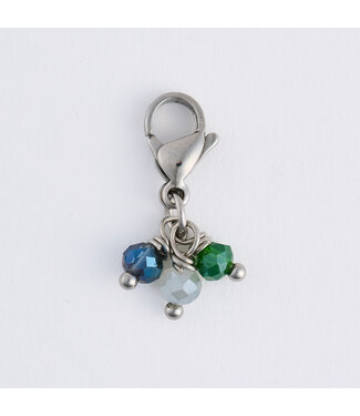 Howards Narelle Waterproof Triple Bead Charm Silver
