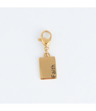Howards Narelle Waterproof Faith Tag Charm Gold
