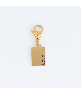 Howards Narelle Waterproof Love Tag Charm Gold