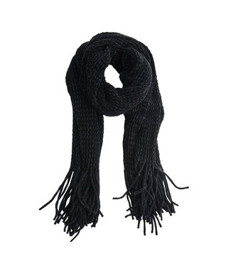 Howards Charli Chenille Fringe Scarf Jet L 75inch
