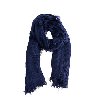 Howards Asher Lightweight Fringe Scarf Navy