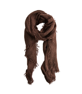 Howards Asher Lightweight Fringe Scarf Chocolate