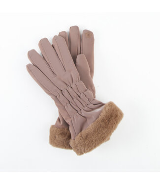 Howards Faux Fur Cuff Gloves Bronze One Size