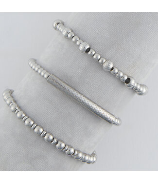 Howards Narelle Waterproof Multi Stretch Bracelet Set Silver