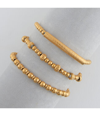 Howards Narelle Waterproof Multi Stretch Bracelet Set Gold