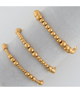 Howards Narelle Waterproof Stretch Graduated Ball Bracelet Set Gold