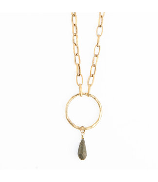 Howards Hammer Textured pendant Ring with Dangle