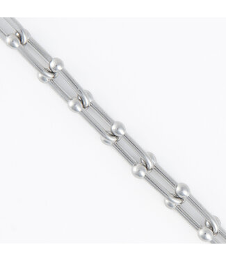 Howards Narelle Waterproof Chunky U-Link Chain Necklace Silver