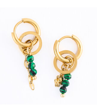 Howards Narelle Waterproof Genuine Malachite Doub;e Linked