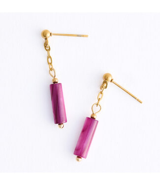 Howards Narelle Waterproof Genuine Shell Bar Earring