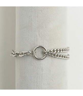 Howards Narelle Waterproof Multi Chain Bracelet 7" Silver