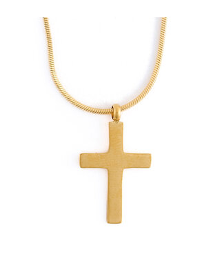 Howards Narelle Waterproof Dainty Cross Charm Necklace Gold