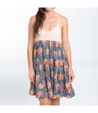 Howards Bellamy Spaghetti Strap Tiered Blush Garden