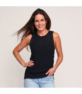 Howards Mira Sweater Knit Tank Top Jet Black