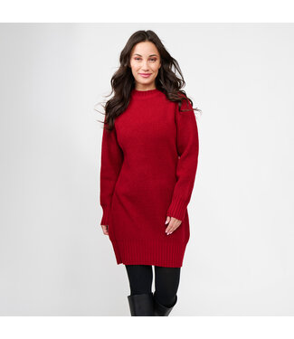 Howards Sidney Chunky Knit Sweater Dress Red Dahlia