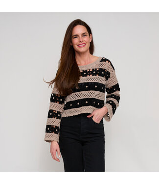 Howards Vera Chenille Crochet Floral Open Knit