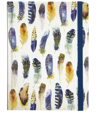 Peter Pauper Press Journal Mid Watercolor Feathers
