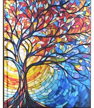 Peter Pauper Press Journal Stained Glass Tree Of Life