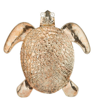 Regal Gold Textured Wall Decor Sea Turtle