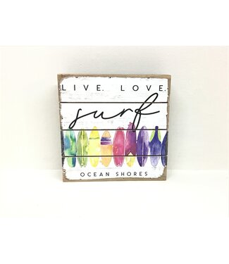 Live Love Surf  6 x 6 PET1876